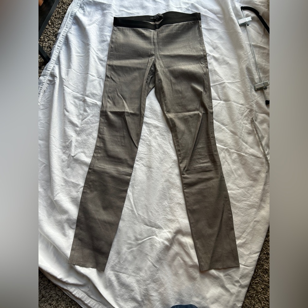 Theory - Ima Maximus lambskin leather pants / size 4 / Gray - Picture 8 of 15